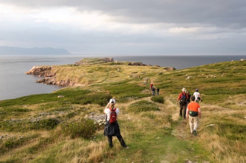 Hikers participate in Hike the Highlands Festival at White Point in northern Cape Breton Island - Credit Photo Nova Scotia Tourism