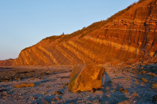 Nova Scotia's Joggins Fossil Cliffs at sunset - Credit Photo Nova Scotia Tourism