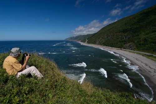 View of beach and shoreline in Cape Breton Highlands National Park near Cheticamp - Credit Photo Nova Scotia Tourism